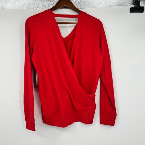 NEW St. Louis Cardinals MLB open draped back bar red sweatshirt top size large - Picture 2 of 7